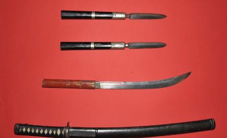 Włócznie su-yari, naginata, miecz wakizahsi, Japonia, XVIII wiek