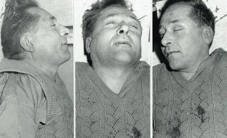 21 października 1963 rok. Pośmiertne zdjęcie Józefa Franczaka, wykonane przez SB po zastrzeleniu "Lalka" w Majdanie Kozic Górnych.