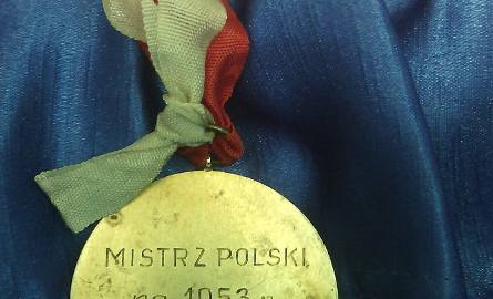 Medal dla Leszka Leissa za mistrzostwo Polski w 1953 r, w wadze lekko-średniej