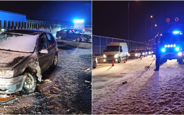 Wypadek na autostradzie A4 koło Tarnowa. Na 488 kilometrze zderzyły się dwa samochody. Interweniowały służby, są osoby poszkodowane