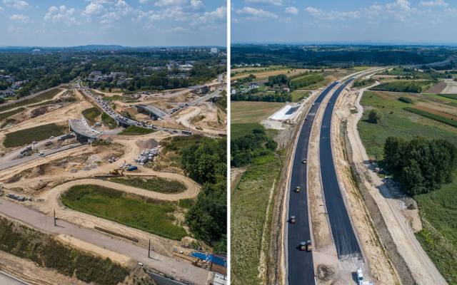 Budowa trasy S7 na odcinku Widoma - Kraków. Jaki jest postęp prac? Nowe zdjęcia