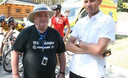 Znany przed laty świętokrzyski kolarz mieszkający w Australii Stan Imosa (z lewej) tym razem nie startował, ale na igrzyskach ma wielu kolegów. Na zdjęciu