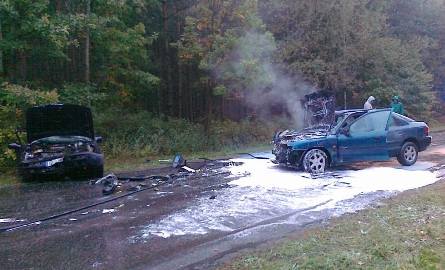 Wypadek na drodze wojewódzkiej między Starachowicami a Tychowem