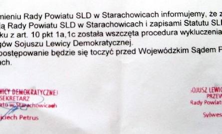 Takiej treści pismo otrzymali Robert Sowula i Marcin Pocheć