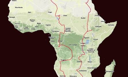 Mapa trasy ekspedycji AfrykaNowaka