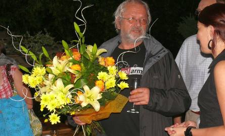 Grzegorz Rosiński na swoich imieninach w restauracji Hutnik.