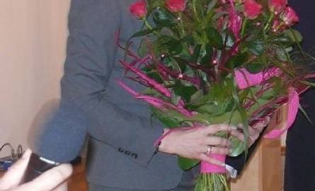Po swoim wystąpieniu Beata Gosiewska otrzymała bukiet róż.