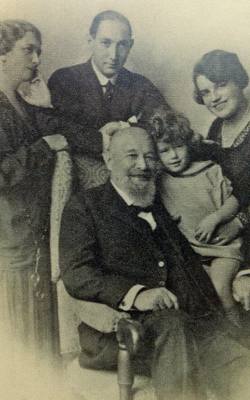 Karol Poznański, syn Izraela z rodziną