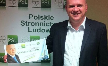 Tadeusz Gospodarczyk - Polskie Stronnictwo Ludowe, ma 33 lata, rodowity tarnobrzeżanin, żona Anna, dwoje dzieci (Jaś - 5 lat, Adaś - 2 lata). Absolwent