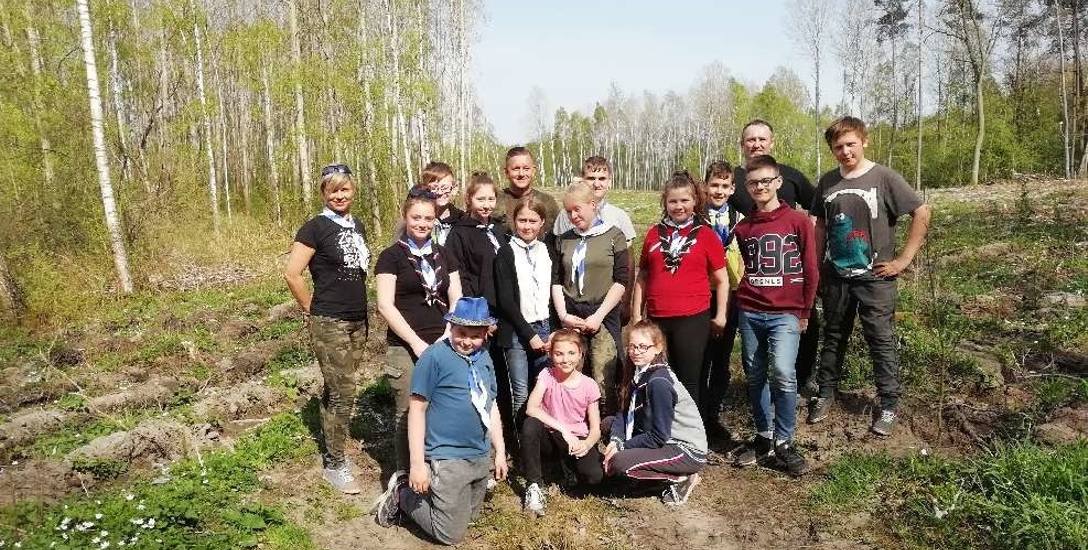 200 harcerzy z hufca ZHP w Golubiu-Dobrzyniu zaangażowało się w akcję sadzenia lasu