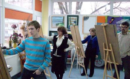 Na wczorajszych warsztatach obecnych było pięciu rysowników z Głogowa.