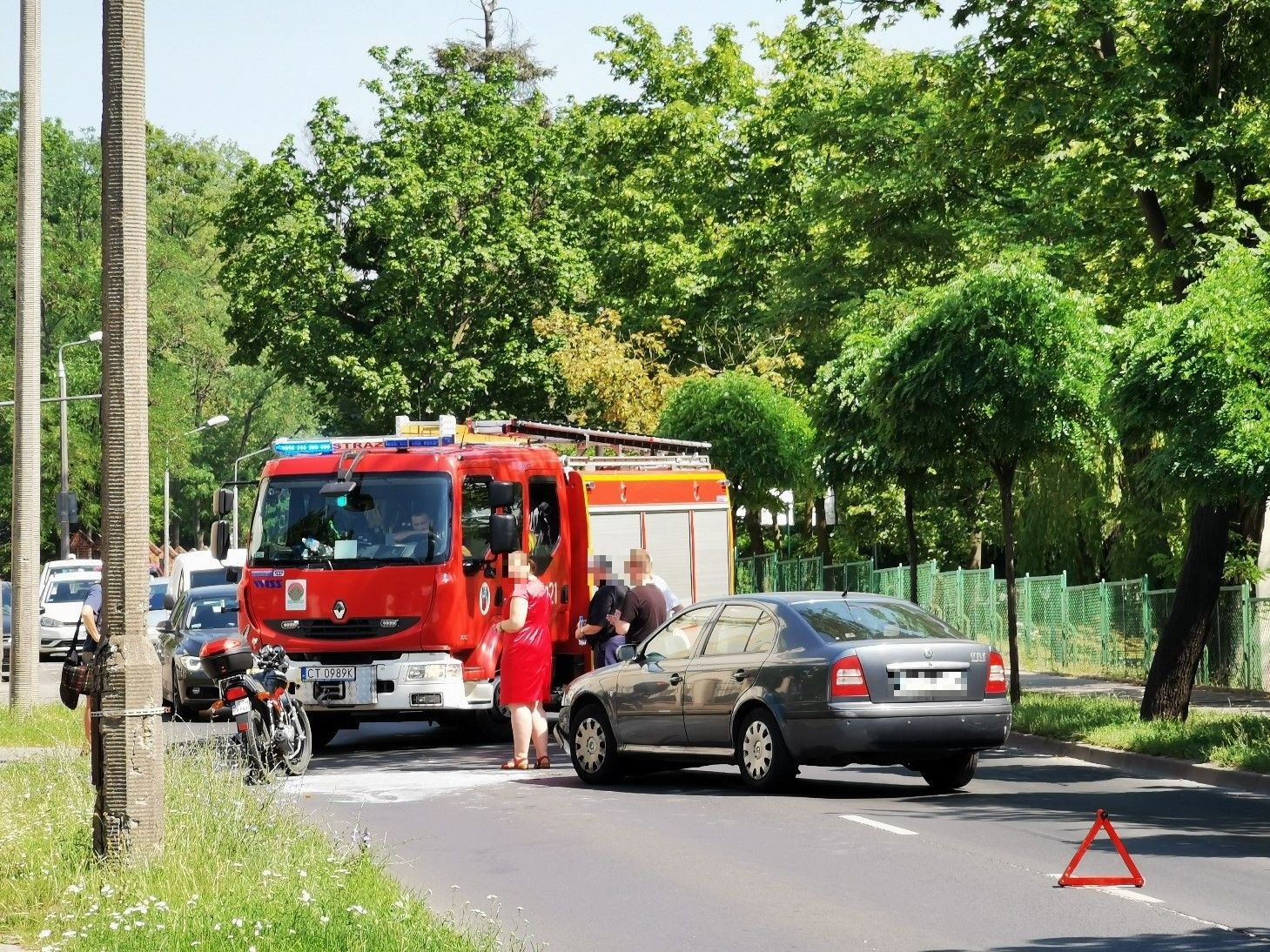 Wypadek na św. Józefa w Toruniu. Motorowerzysta zderzył