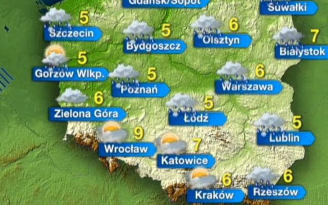 Prognoza pogody dla Podkarpacia