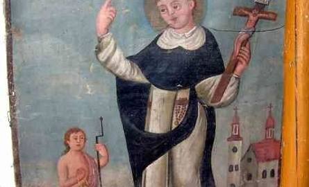 Obraz św. Dominika pochodzi z drugiej połowy XVIII wieku.