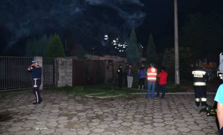Nocny pożar w centrum Radomia (zdjęcia internauty)