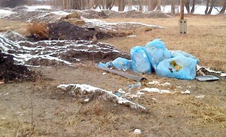 Dzikie wysypisko śmieci urosło niedaleko rzeki Odry w Głogowie