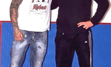 Z Krzysztofem Soszyńskim (z lewej), pochodzącym ze Stalowej Woli, a obecnie mieszkającym w Kanadzie zawodnikiem UFC, najlepszej federacji mieszanych