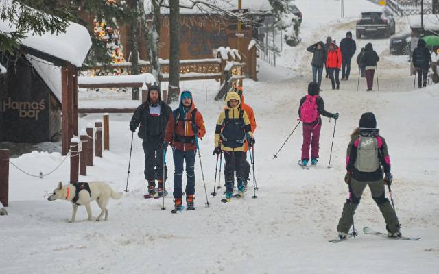 Skitourowcy ruszyli w Tatry. Śniegu w górach dużo, nadal jednak nie są to idealne warunki do wędrówek na nartach 