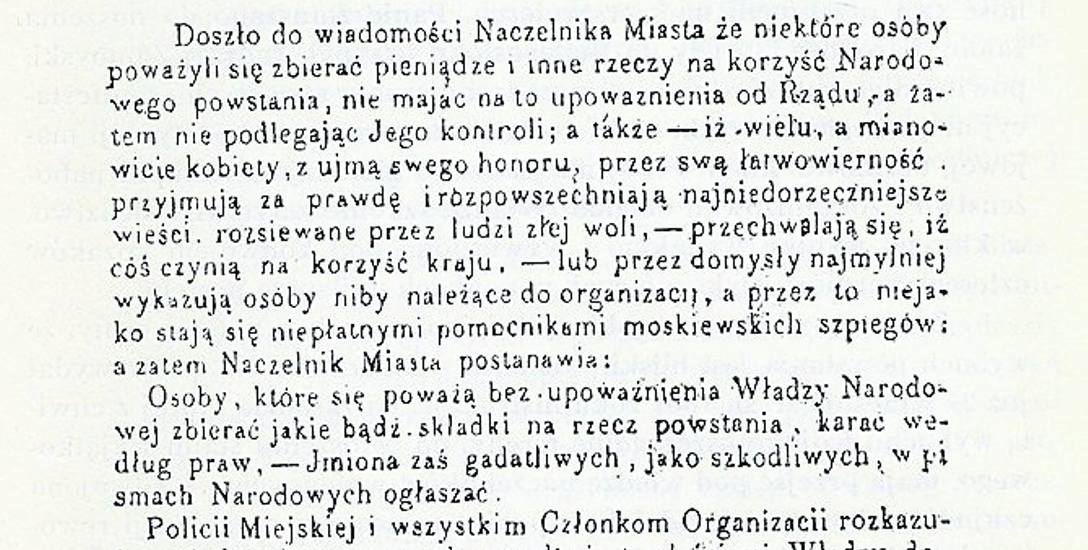 Rozkaz naczelnika miasta Białegostoku (najprawdopodobniej Adolfa Białokoza) z dnia 31 maja 1863 roku