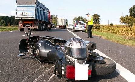 Ucierpiał motocyklista, który prawdopodobnie nie miał prawa jazdy