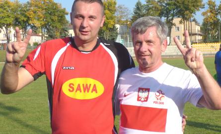 Andrzej Zoch (z prawej) fetował zdobycie dwóch bramek z bombardierem Robertem Chlewickim.