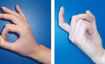 Z lewej gest "niewinne kółeczko" i "kiwanie palcem"