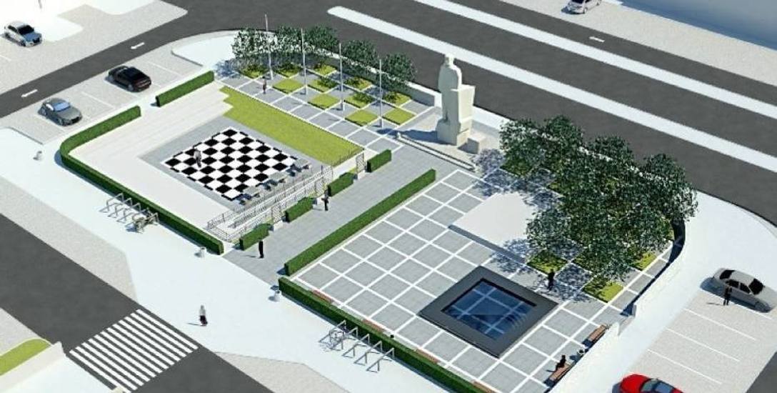Przestrzeń przy pomniku Józefa Wybickiego wzbogaci się o nowy element, a będzie nim „Ławka niepodległości”.