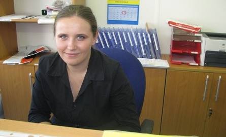 Kamila Sadzikowska z Lisewa, znalazła pracę w biurze budowy A1