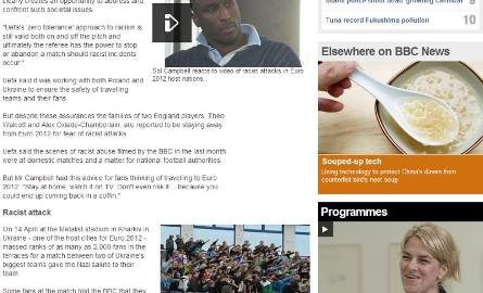 Dramatyczny apel Campbella do brytyjskich fanów piłki nożnej znalazł się również na stronie internetowej BBC