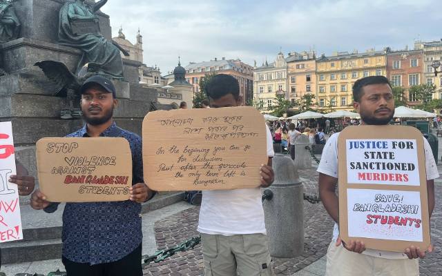 Krakowscy studenci z Bangladeszu jednoczą się w proteście z rodakami