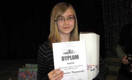 Aleksandra Kazimierska ze szkoły podstawowej w Jasieńcu otrzymała I nagrodę
