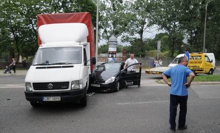 Wypadek na rondzie w Toruniu