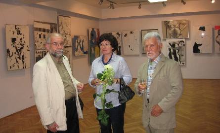 Wystawę obejrzeli radomscy luminarze sztuki – Mieczysław Szewczuk i Małgorzata Strzelec.