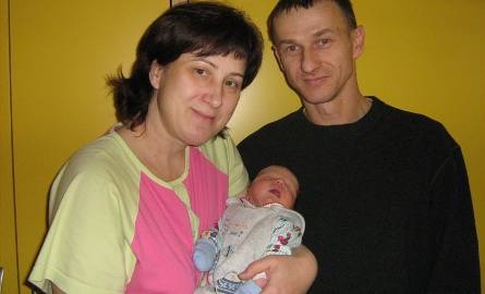 Adam Kuciejczyk z rodzicami