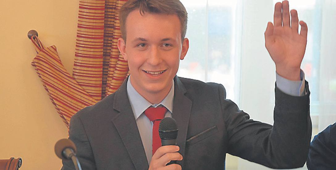 Michał Mościcki - nowy przewodniczący młodzieżowej rady miasta.