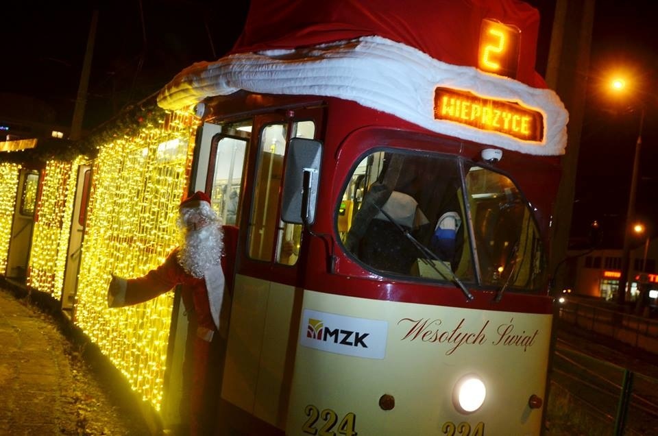Tak wygląda świąteczny tramwaj