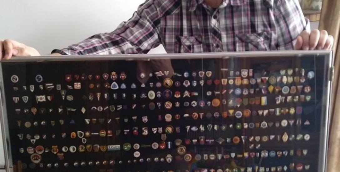 Mielczanin Leszek Śledziona posiada tysiące unikatowych odznak piłkarskich