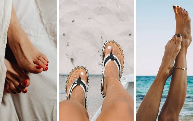 Paznokcie u stóp french, białe, czarne, kolorowe. Jak pomalować paznokcie u nóg na lato i na wakacje? Dużo pomysłów i inspiracji 19.05