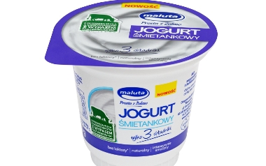 Jogurt naturalny śmietankowy 9% tłuszczu bez laktozy - OSM Maluta w Nowym Dworze Gdańskim