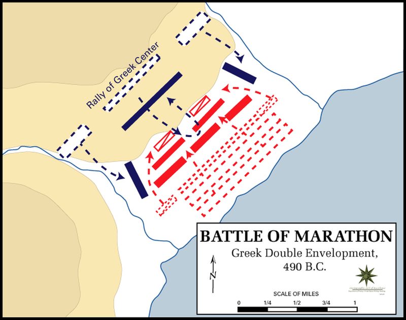 Bitwa pod Maratonem - najważniejsza bitwa pierwszej wielkiej inwazji perskiej na Grecję, która miała miejsce w roku 490 p.n.e. Kto ją wygrał?