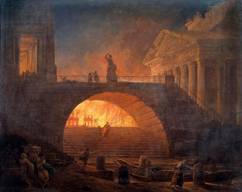 Który z cesarzy jest podejrzewany o podpalenie Rzymu?
